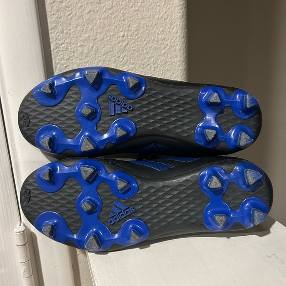 Adidas Goletto VIII Firm Ground Kids Shoes Sz 2.5 Black Royal Blue Soccer Cleats - Picture 6 of 11